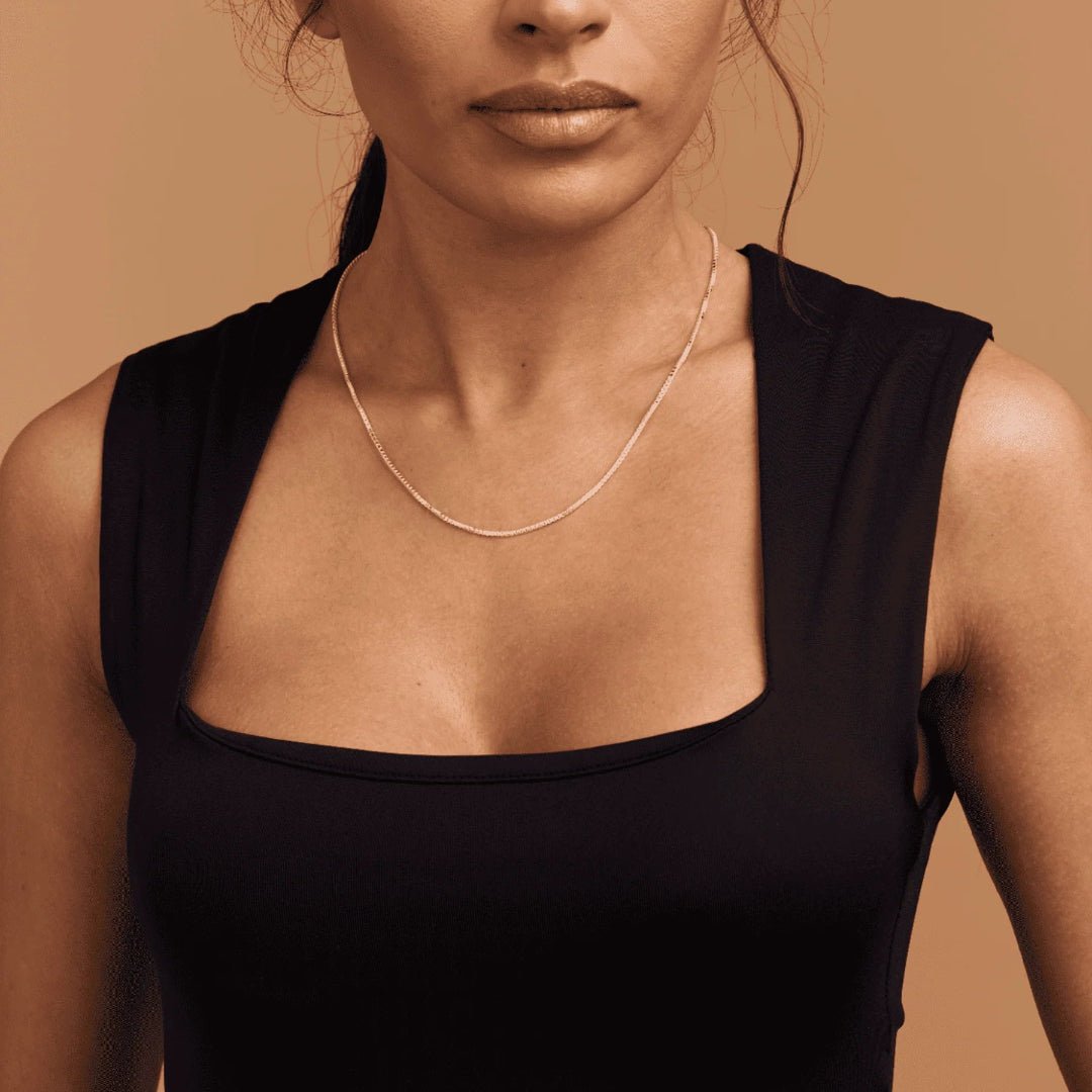 Silver Boxed Chain Necklace