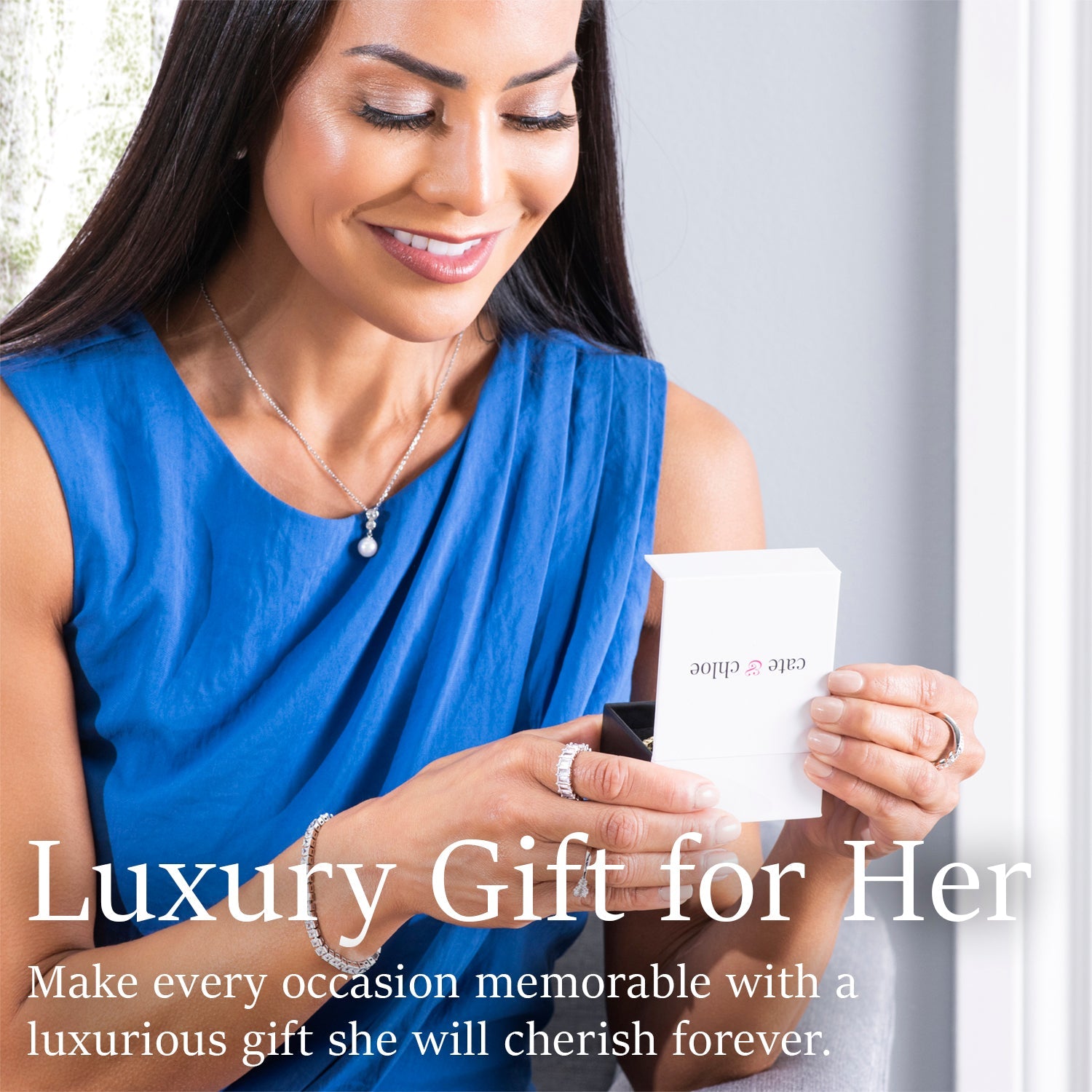 Danielle 18k White Gold Plated Hoop Cross Earrings with Swarovski Crystals