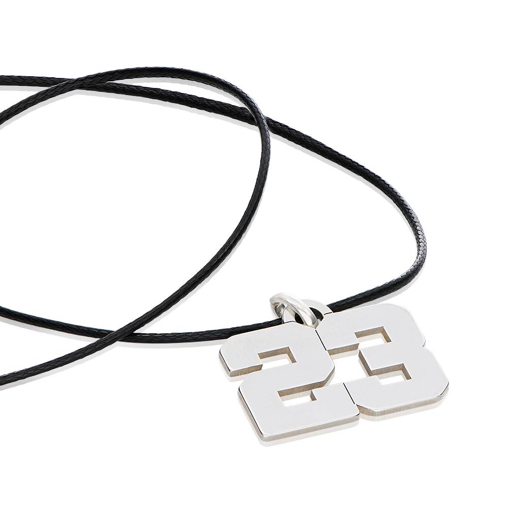 Boys Team / Player Number Necklace in Sterling Silver