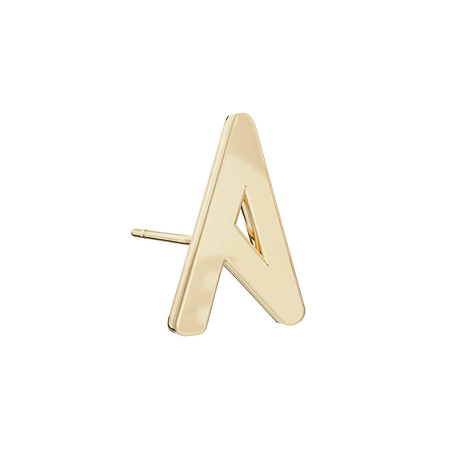 Alphabet Stud Earring - Gold