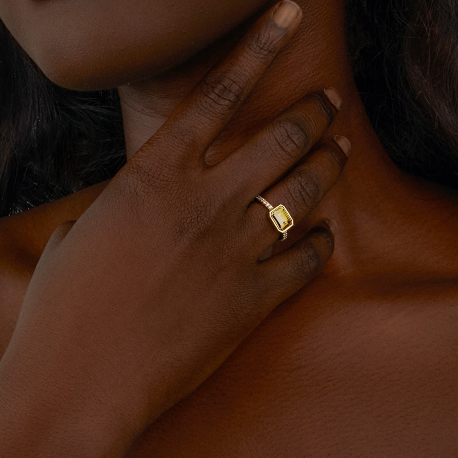 Luccichio Gold Vermeil Citrine Sparkle Ring