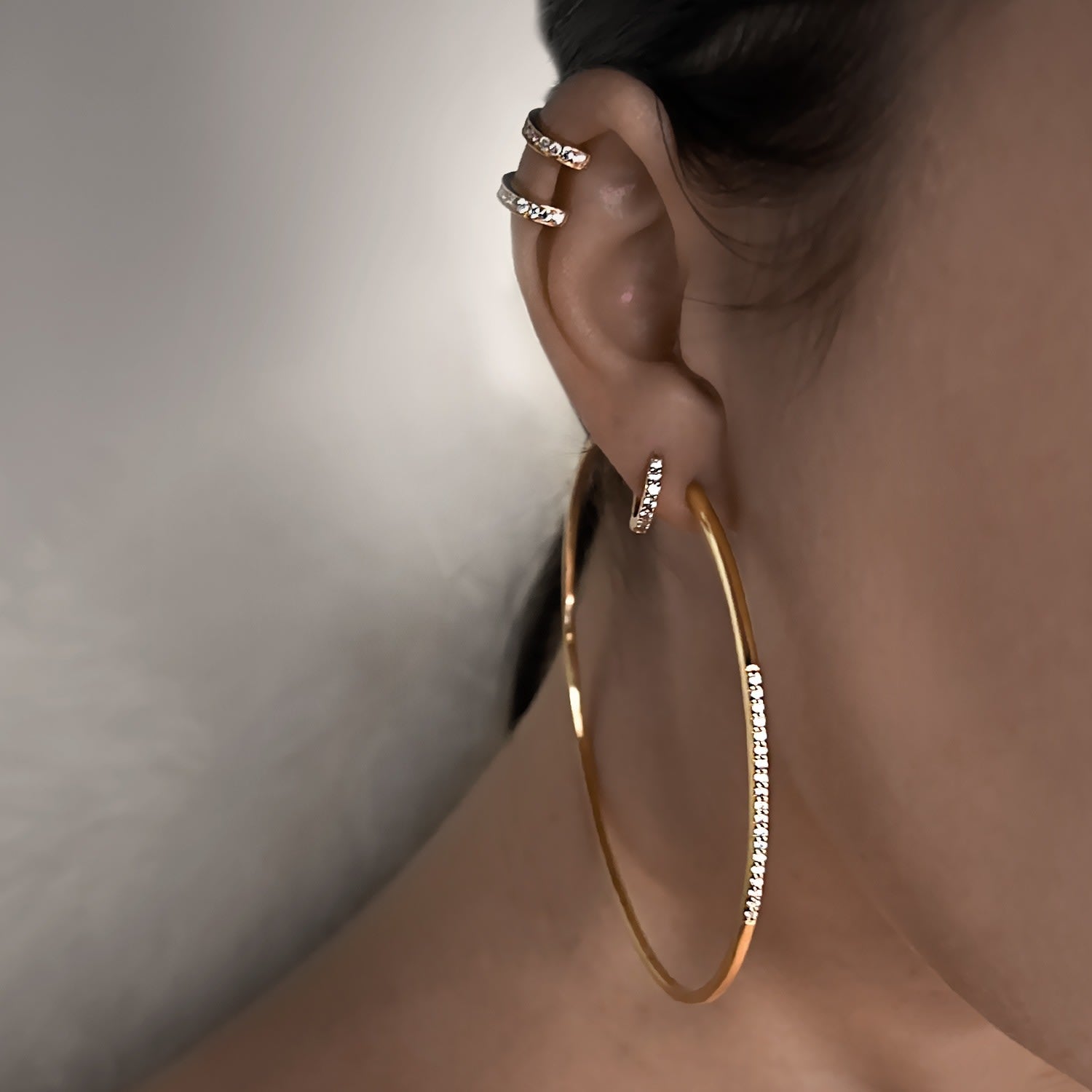 Journey Earring With Man Made Cz Diamond Stimulant In Sterling Silver