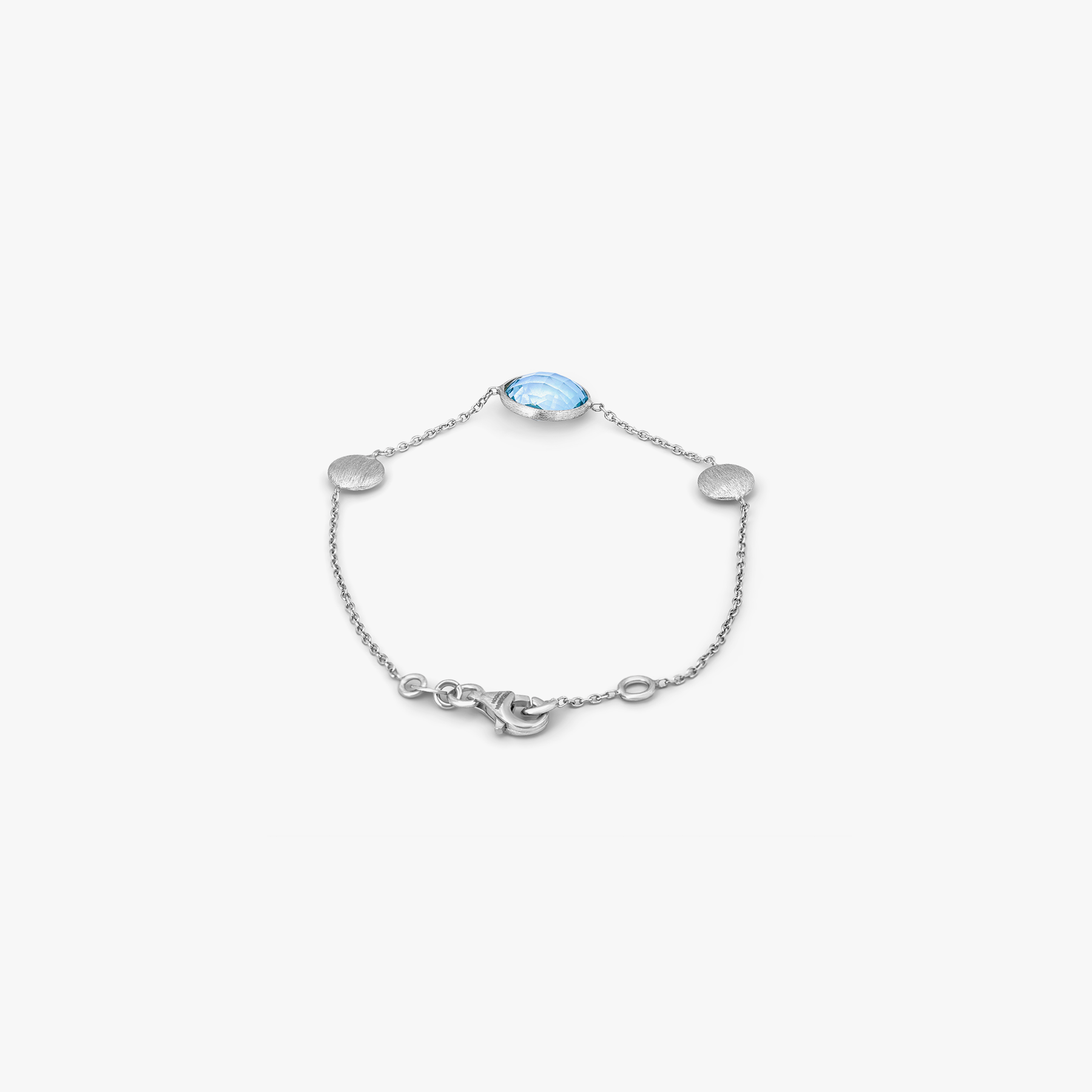Kensington Bracelet in 9K White Gold with Blue Topaz