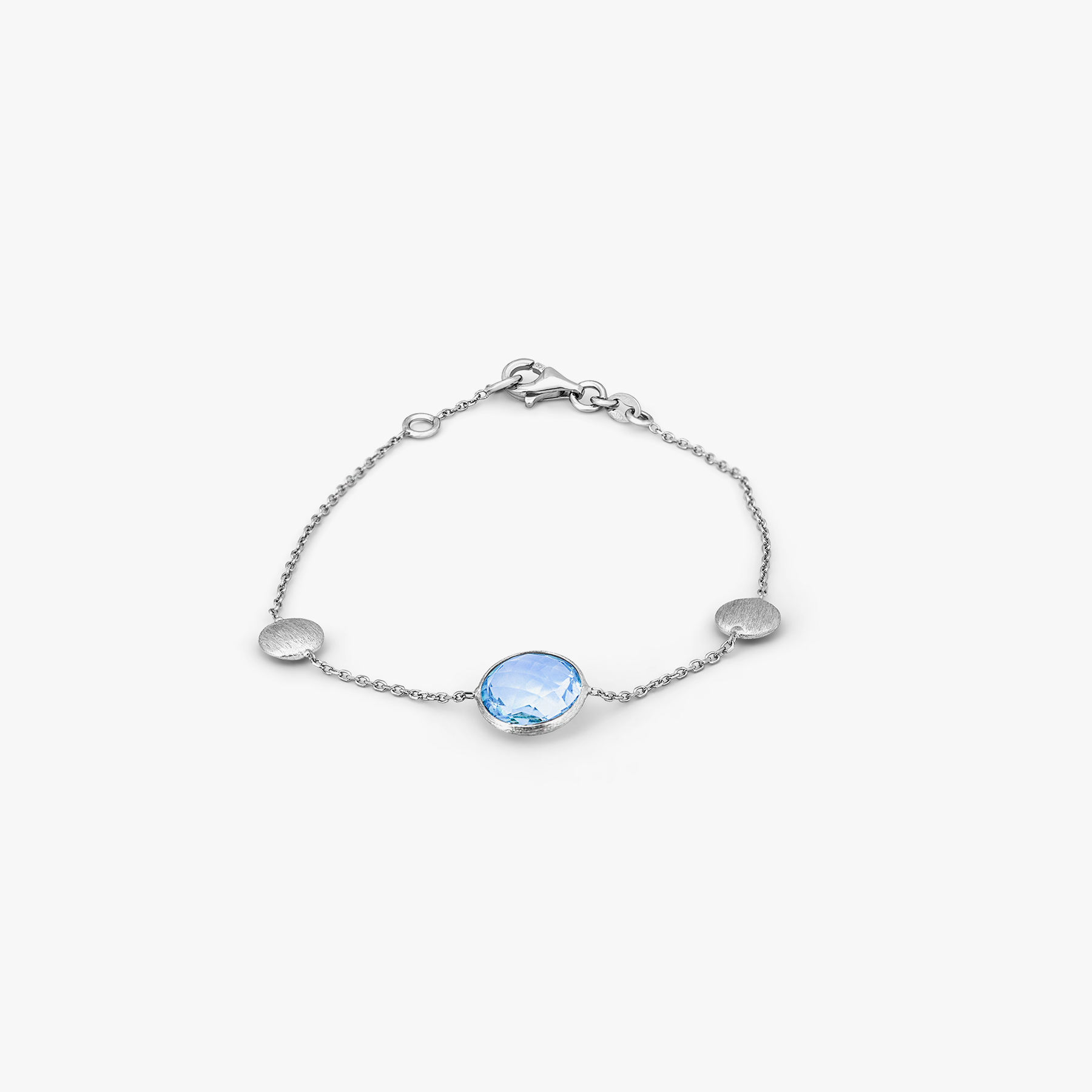 Kensington Bracelet in 9K White Gold with Blue Topaz