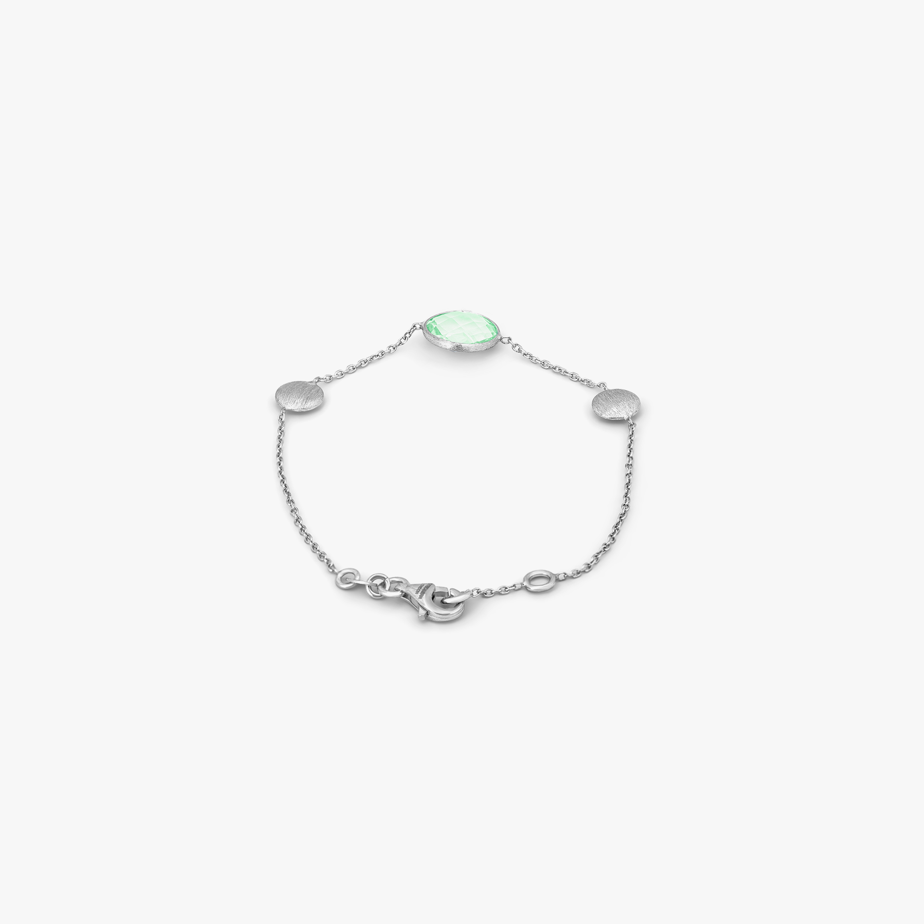 Kensington Bracelet In 9K White Gold with Green Amethyst