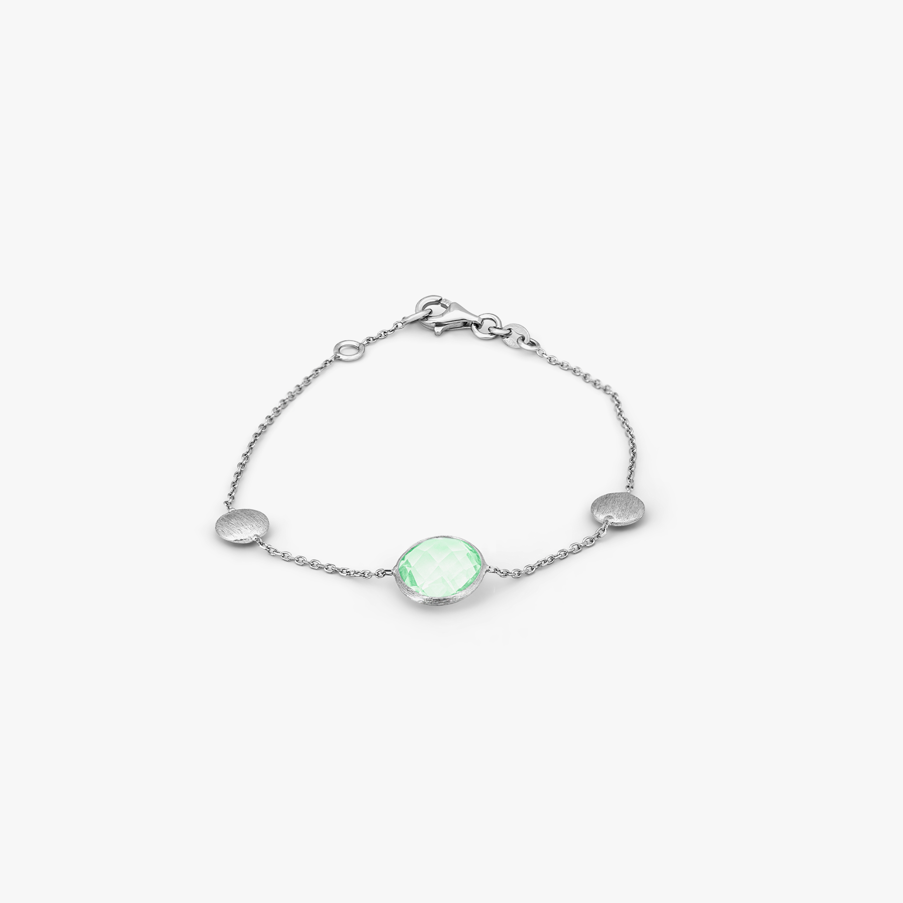 Kensington Bracelet In 9K White Gold with Green Amethyst