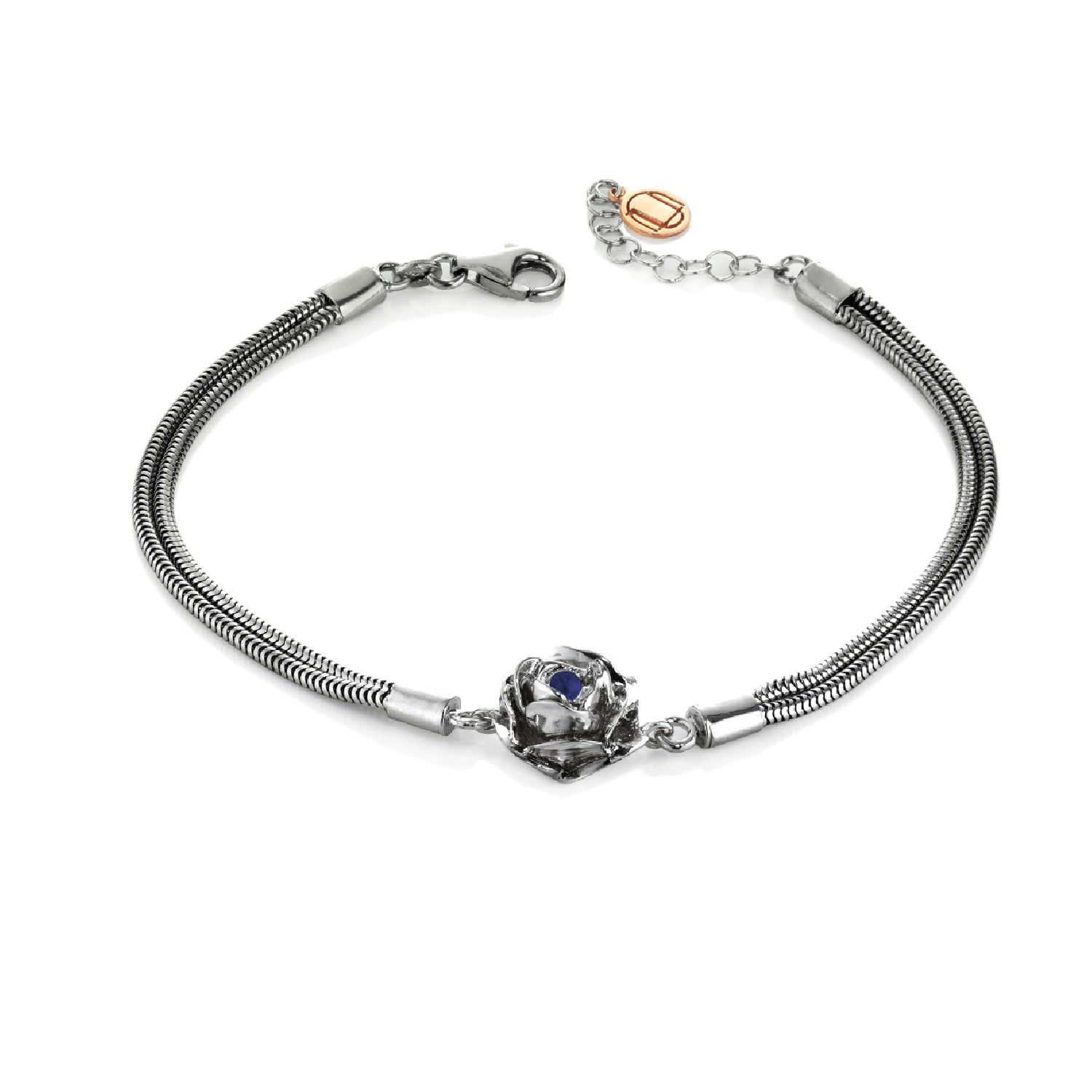 Bracelet Blackstar Sterling Silver With Natural Sapphire