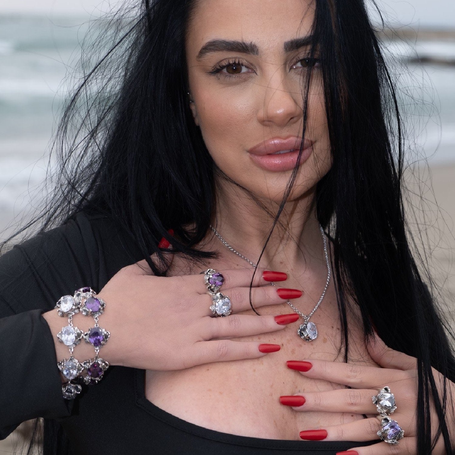 Bracelet Coleus Ovalis Silver With White Zirconia