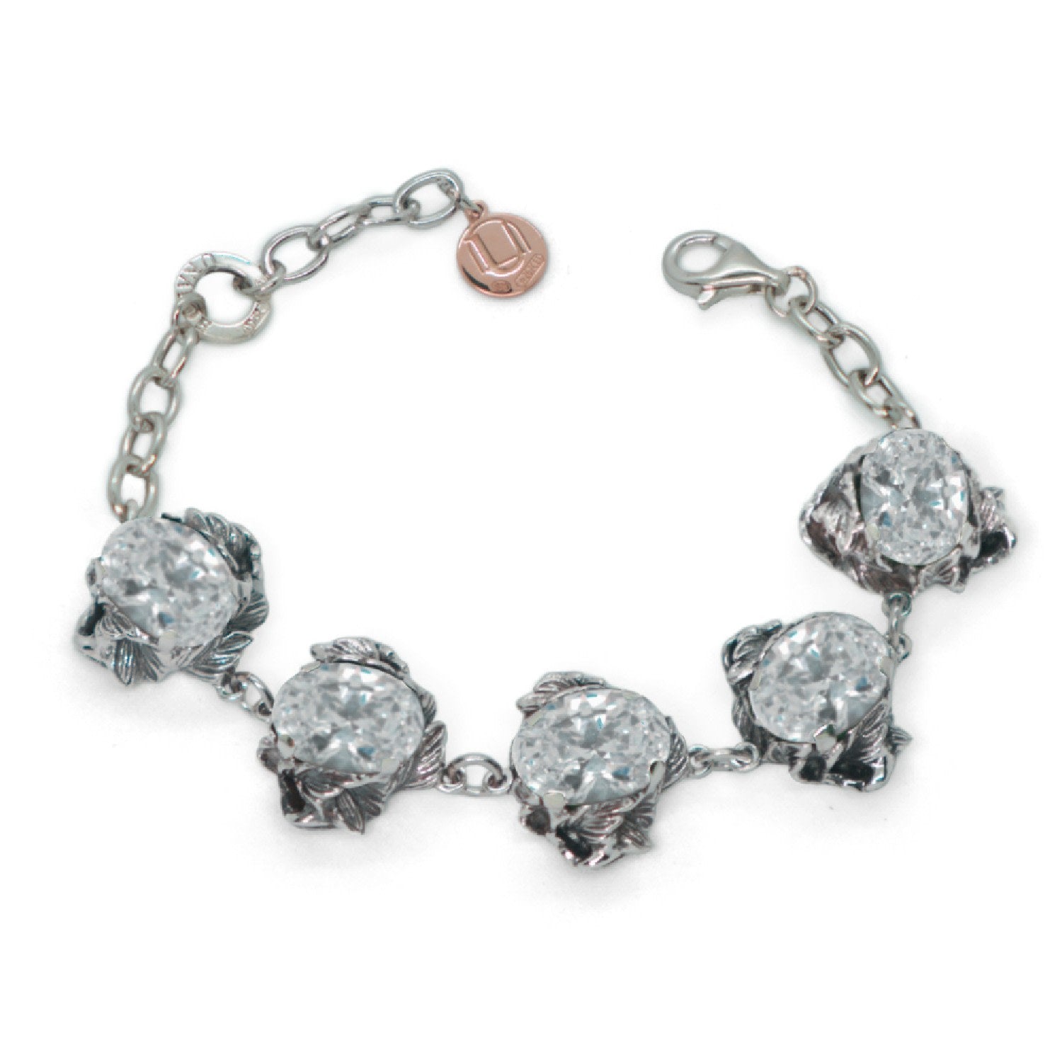 Bracelet Coleus Ovalis Silver With White Zirconia