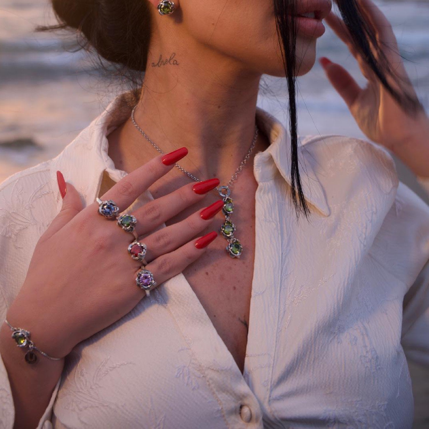 Bracelet Coleus Silver With Pea Zirconia