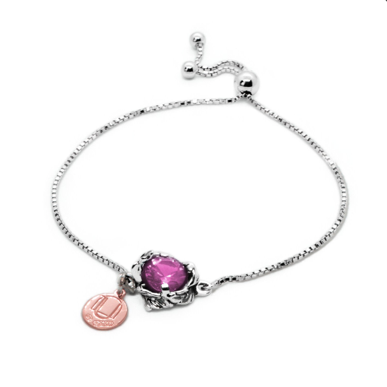 Bracelet Coleus Silver With Pink Zirconia