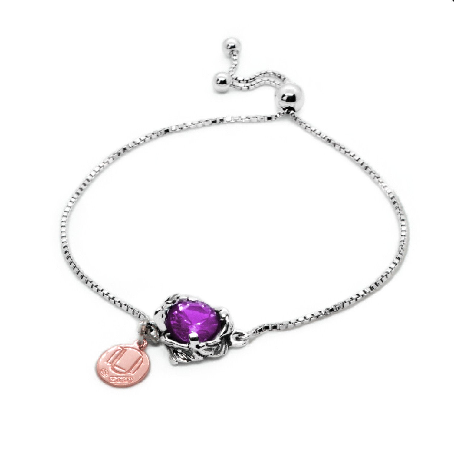 Bracelet Coleus Silver With Violet Zirconia
