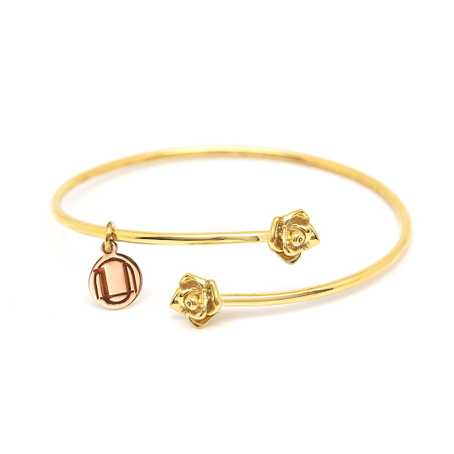 Bracelet Rose Adjustable Gold-Plated, Sterling Silver
