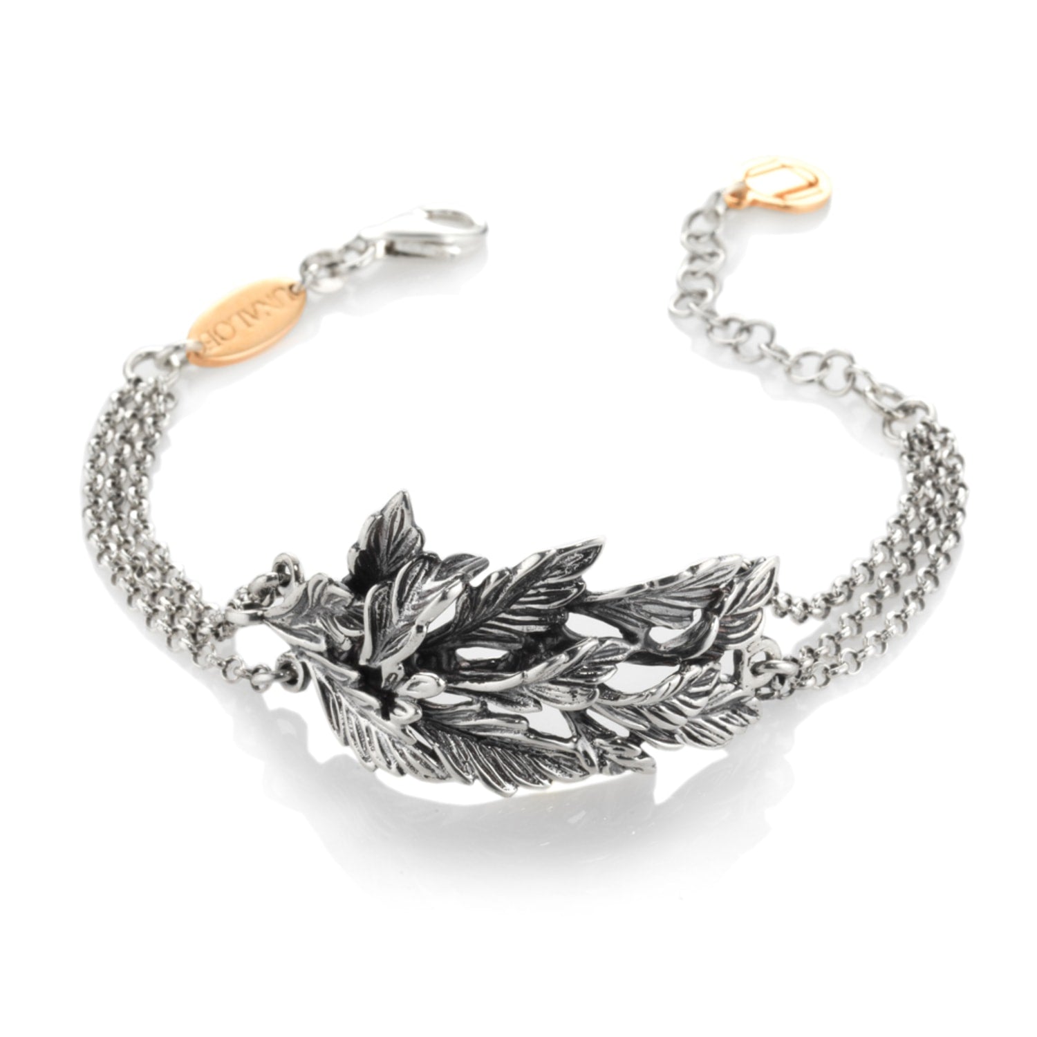 Bracelet Leaf Sterling Silver Adjustable