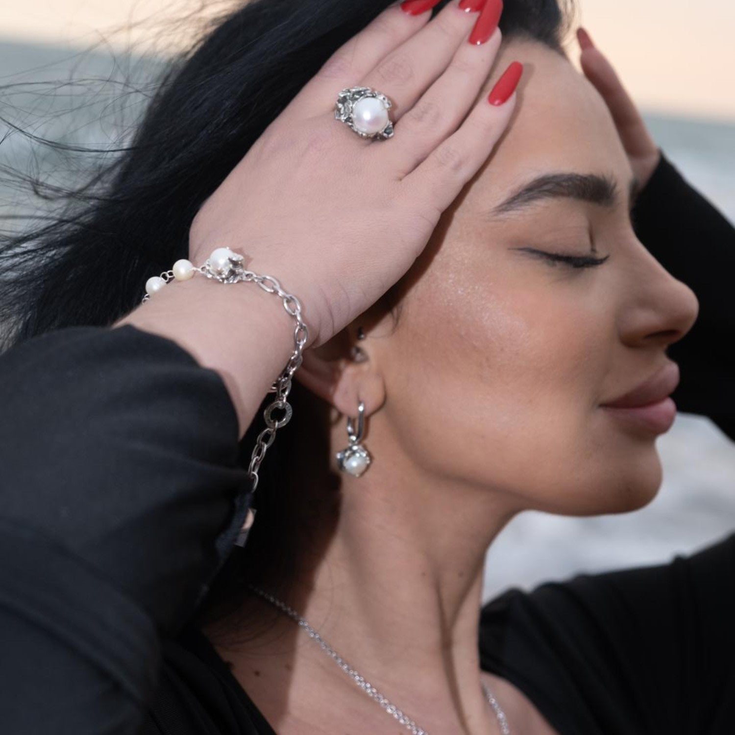 Bracelet Lumina Silver With Pearl