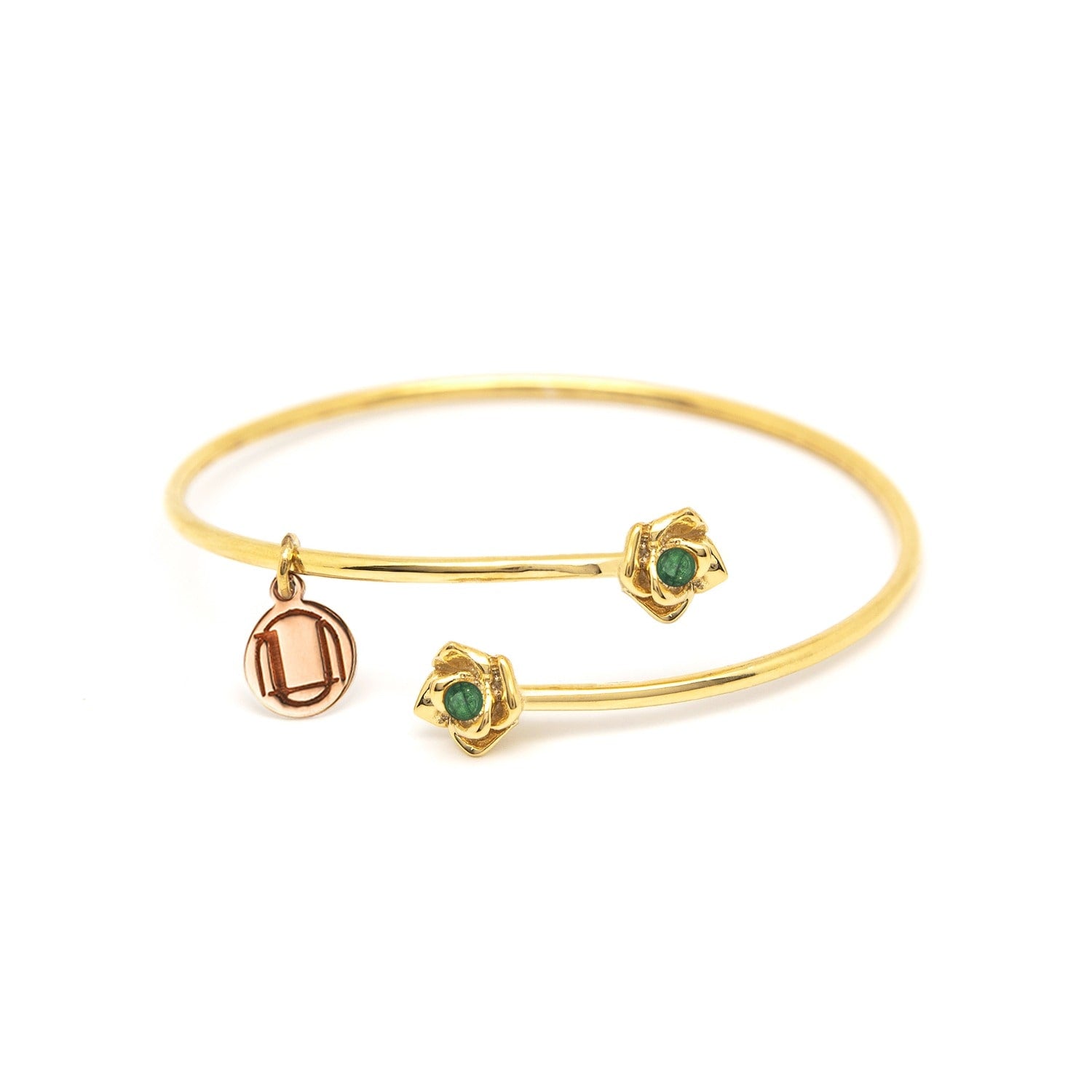 Bracelet Magnifica Gold Plated With Emerald