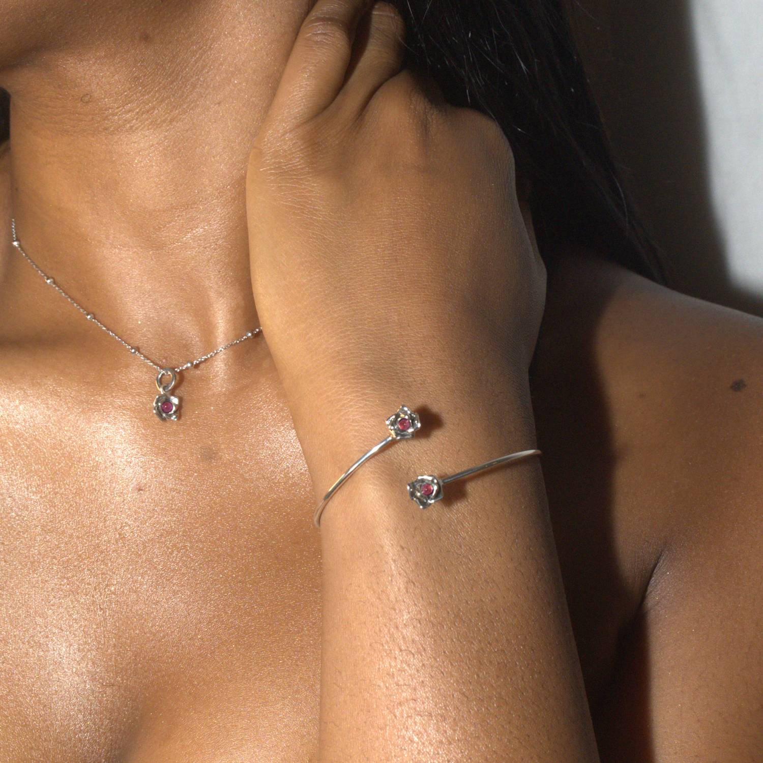 Bracelet Magnifica Sterling Silver With Natural Ruby