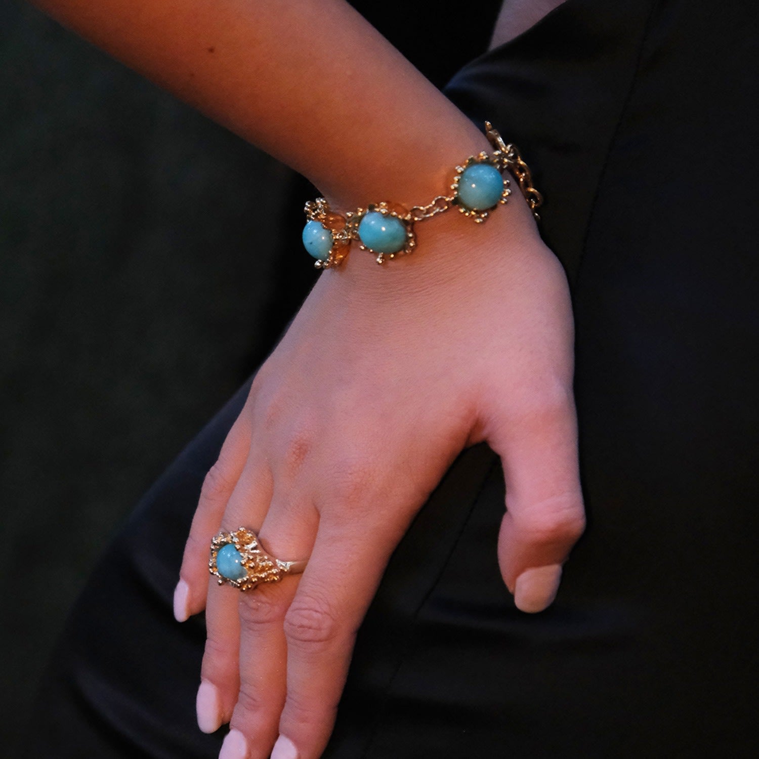 Bracelet Ribes Sterling Silver With Natural Amazonite