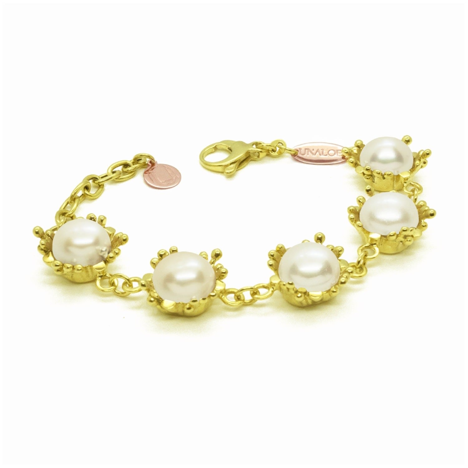 Bracelet Ribes Gold-Plated With Pearl