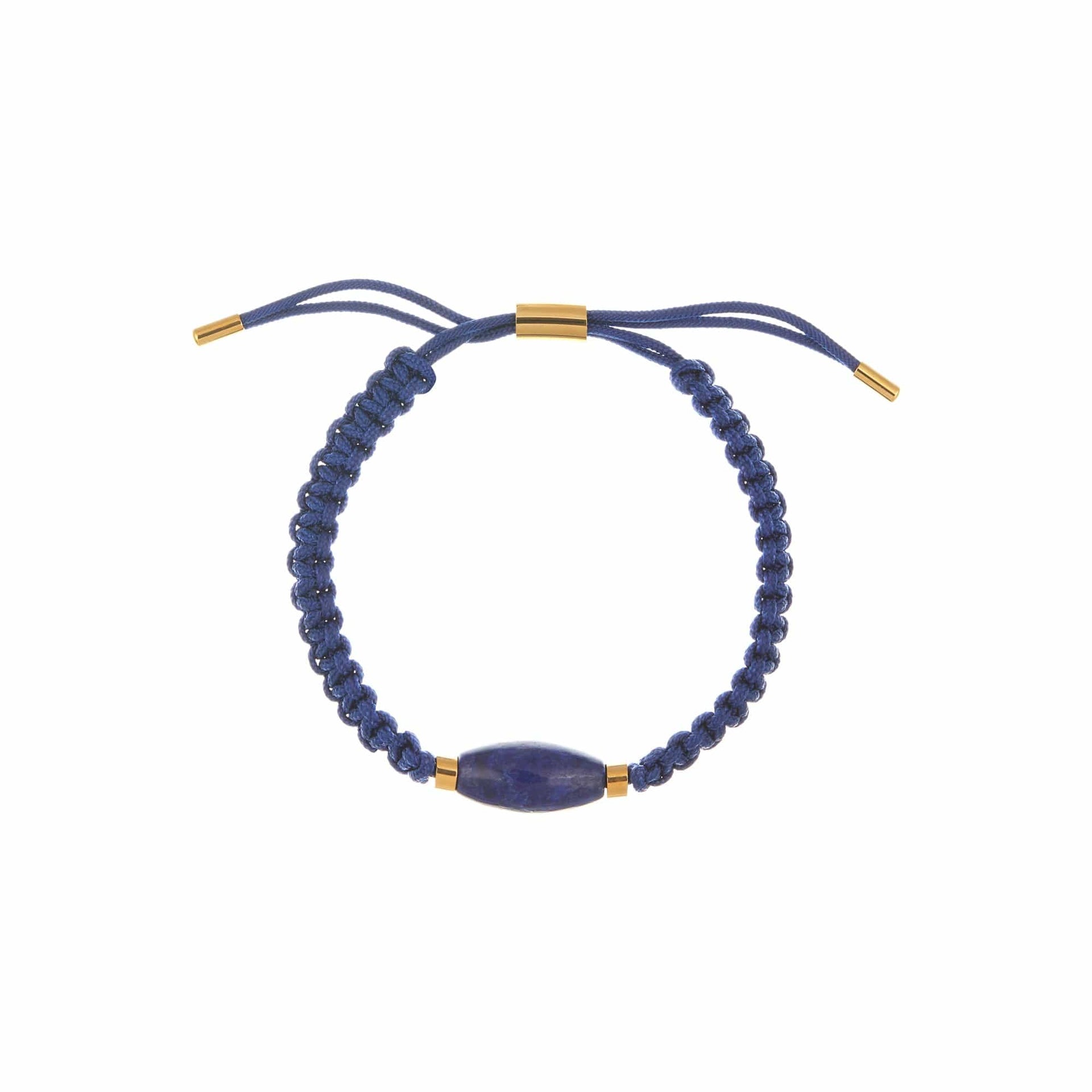 Lapis Bead & Cord Bracelet
