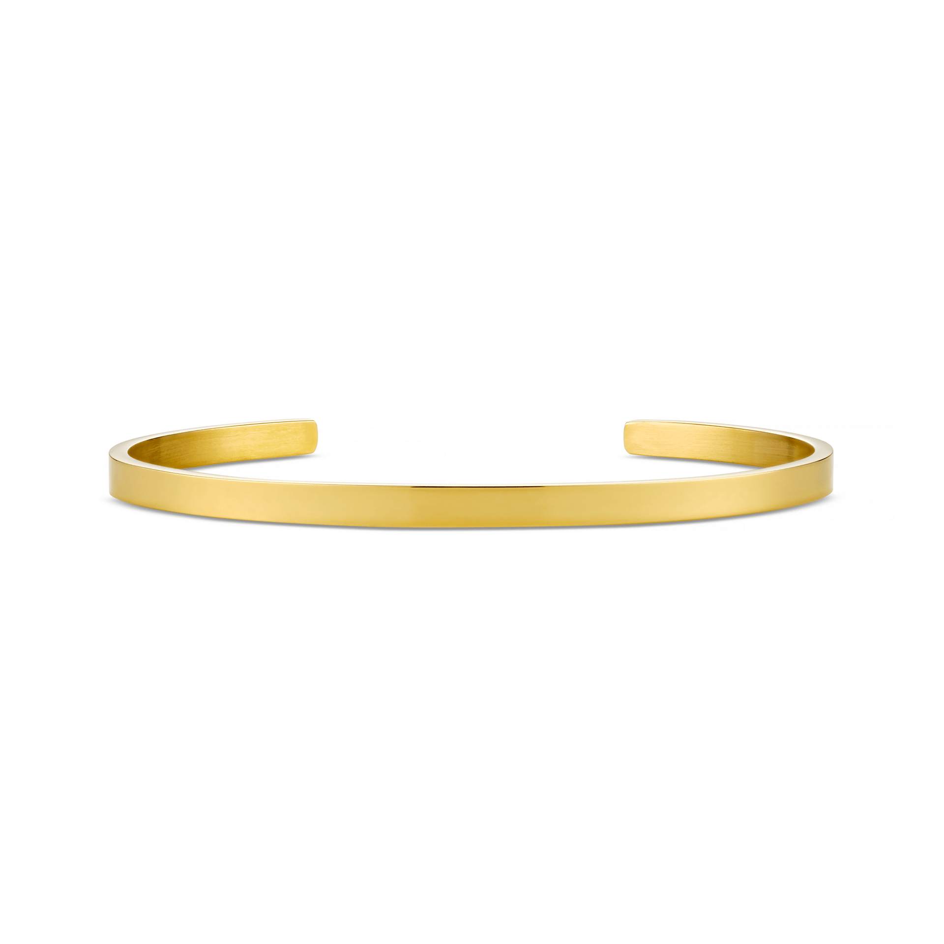 Simple Metal Cuff Bracelet - Gold