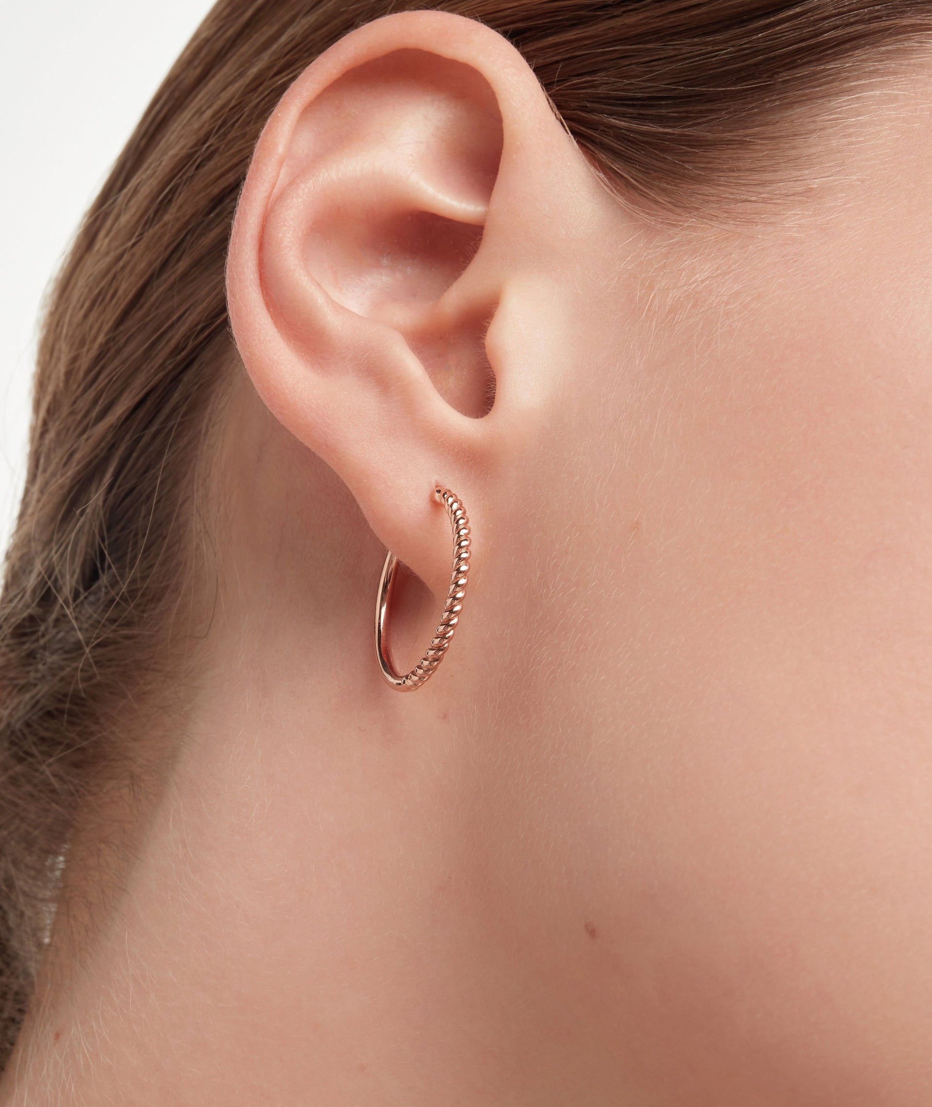 Braided Everyday O-Hoop - Gold