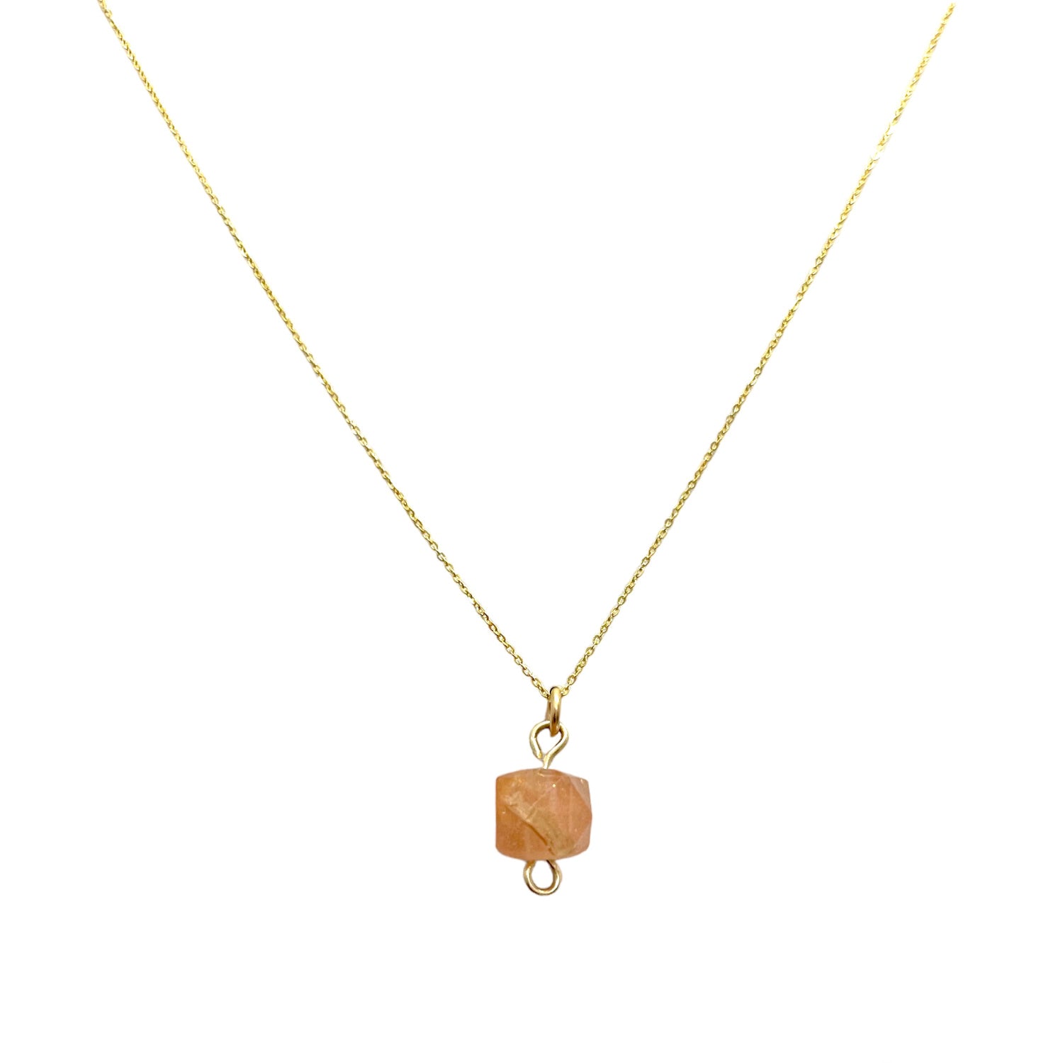 Brandt Dainty Extendable Necklace Gold Blush Bio-Gem