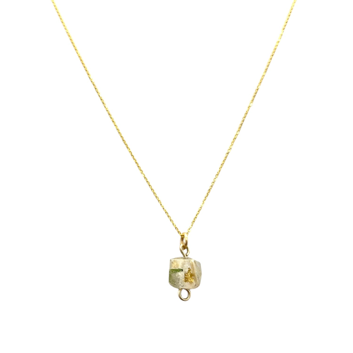 Brandt Dainty Extendable Necklace Gold Transparent Bio-Gem