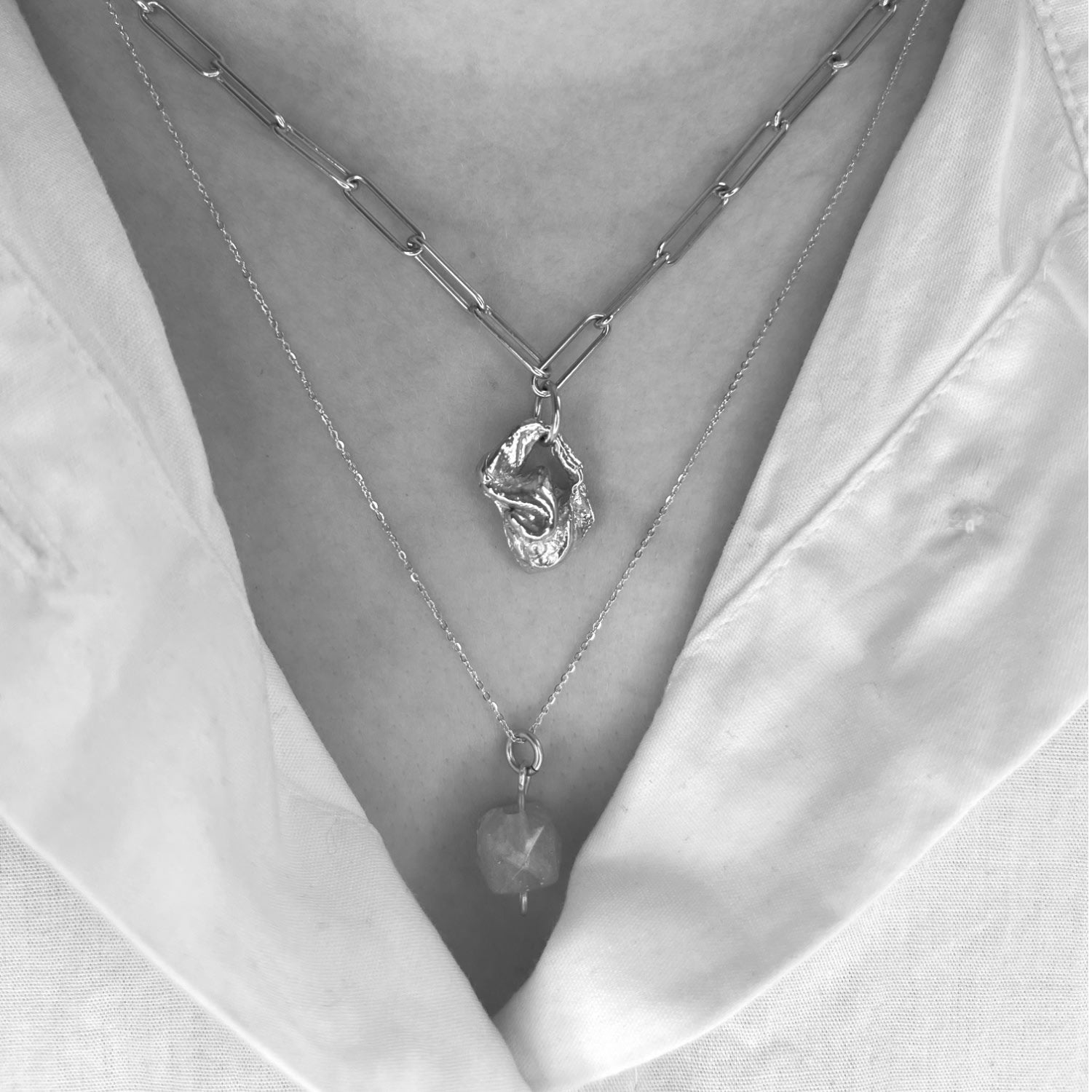 Brandt Dainty Extendable Necklace Silver Frost Bio-Gem