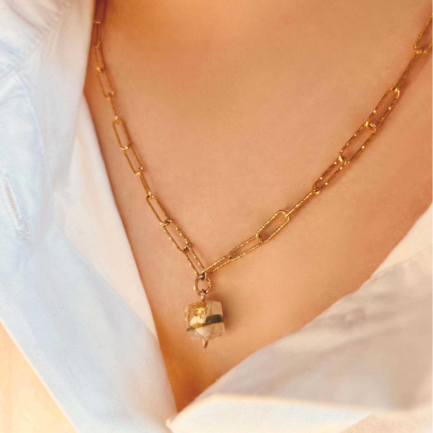 Brandt Sparkle Gold Chain Transparent Bio-Gem