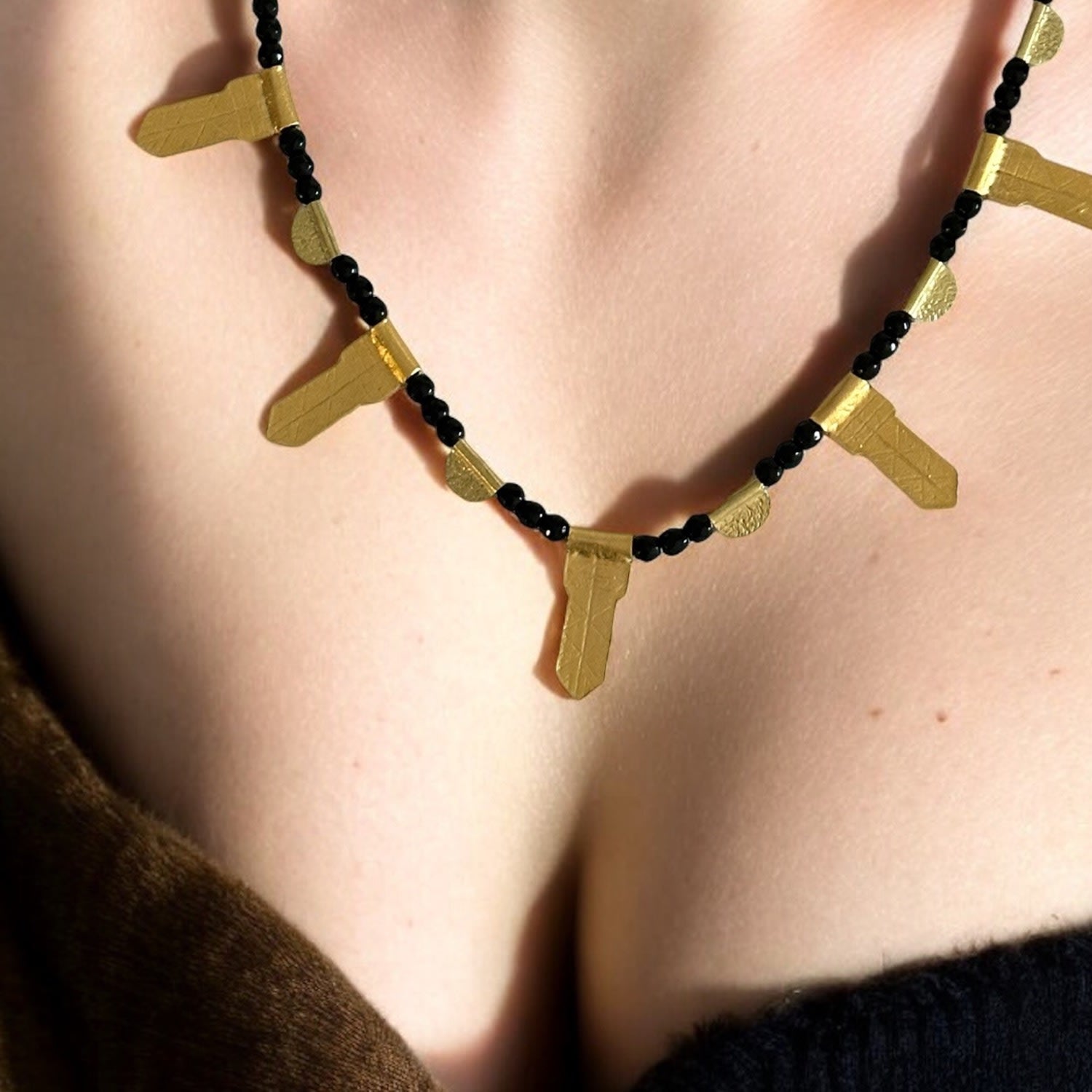 Brass Gold Choker Necklace