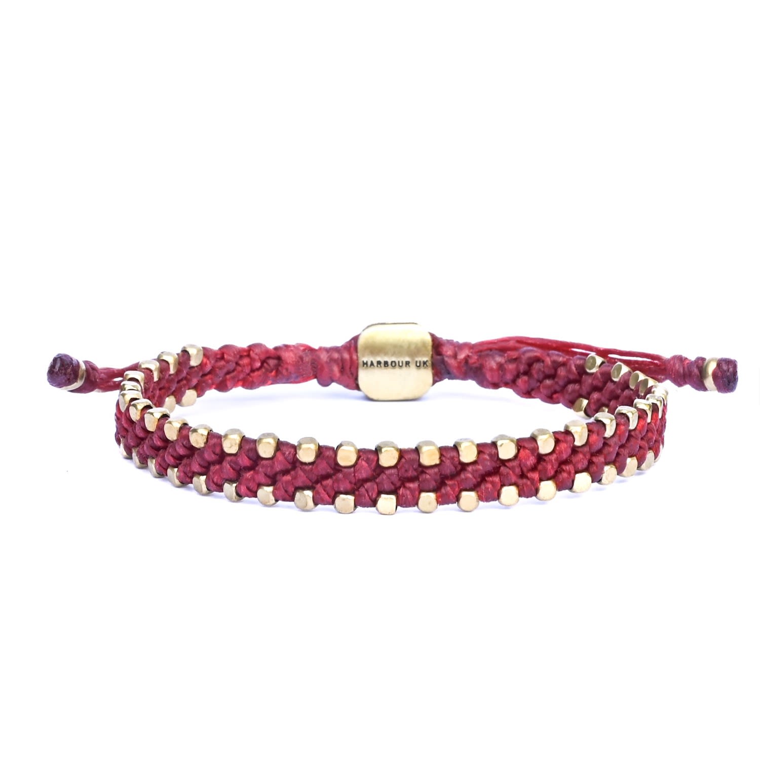 Brass & Red Rope Bracelet For Women. Harrogate Connection