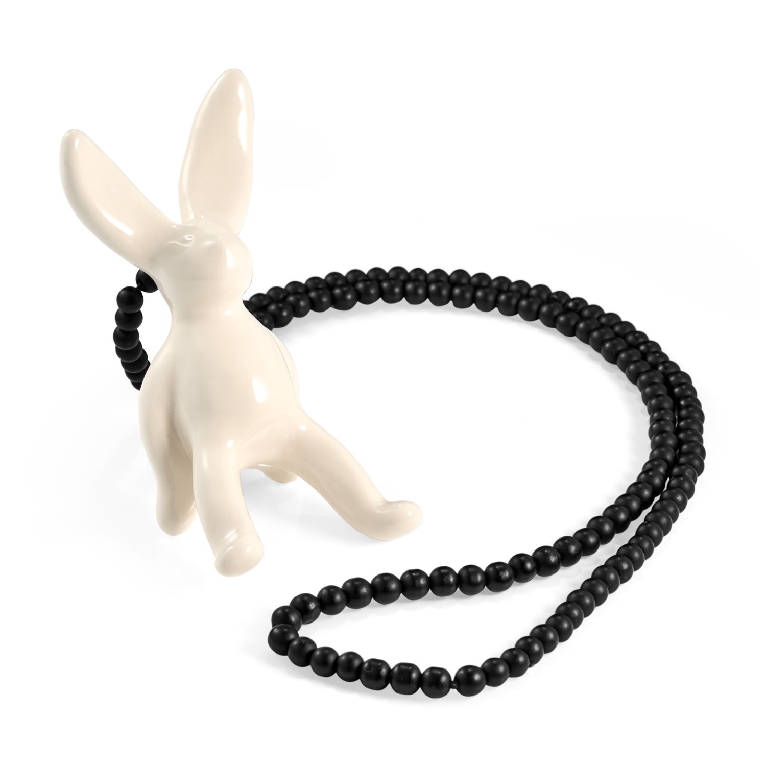 Brave Rabbit Porcelain Necklace White