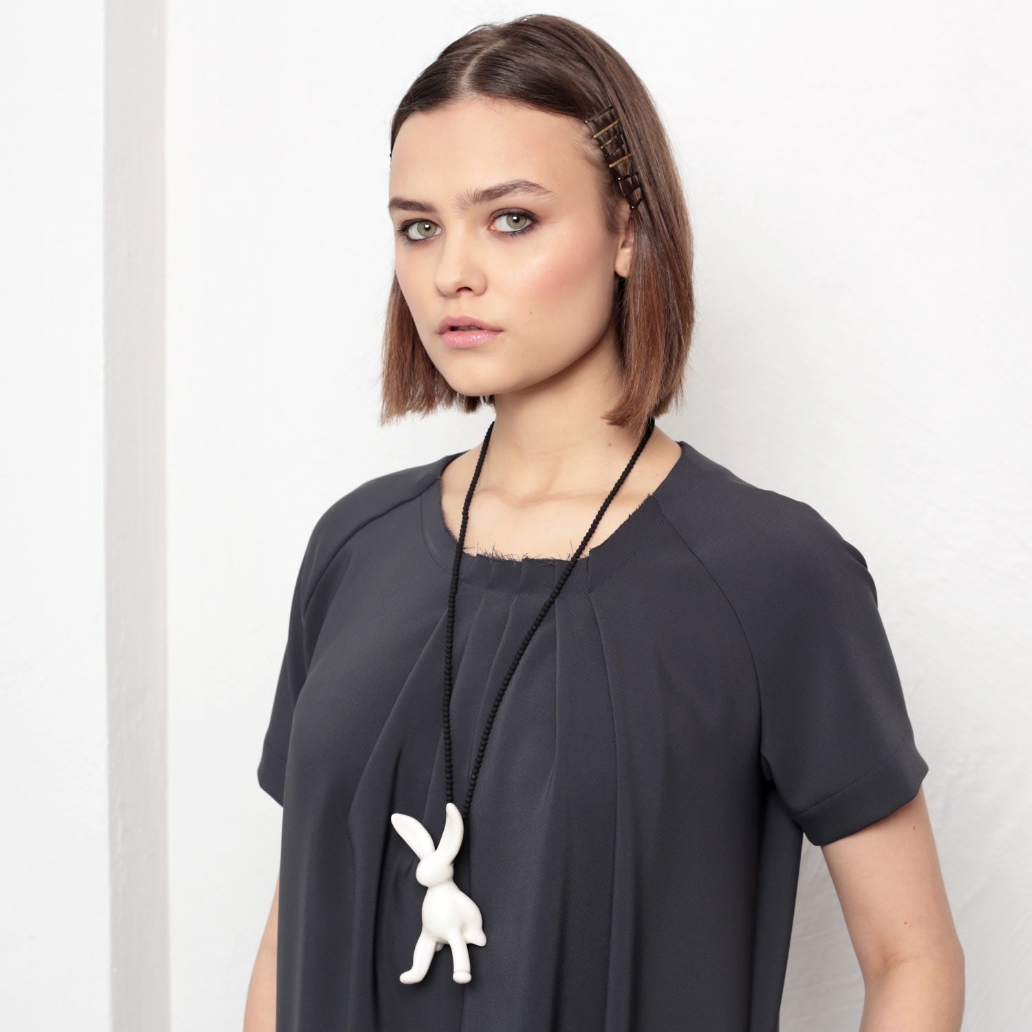 Brave Rabbit Porcelain Necklace