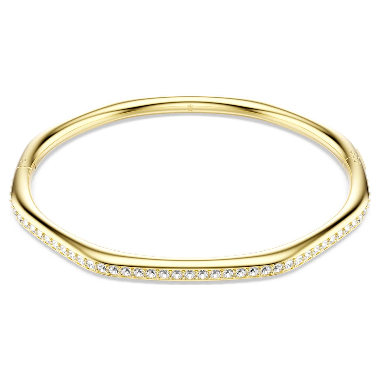 DEXTERA BANGLE OCTAGON SHAPE ROUND CUT WHITE GOLD TONE PLATED