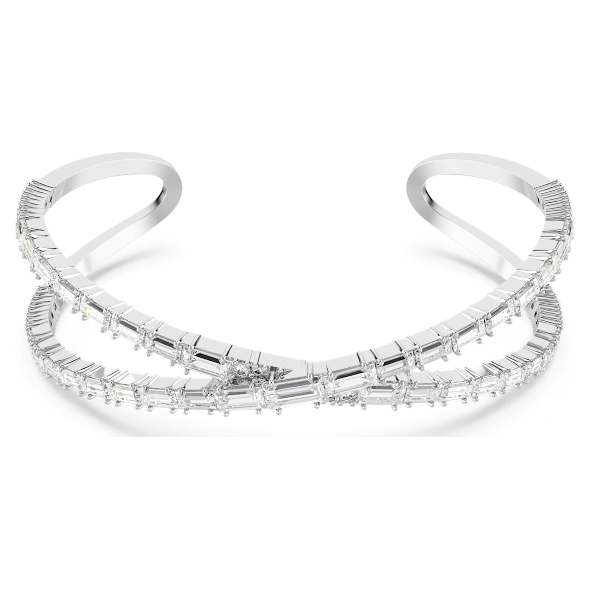 HYPERBOLA CUFF INFINITY WHITE RHODIUM PLATED