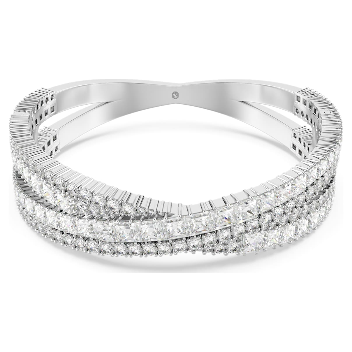 HYPERBOLA CUFF INFINITY WHITE RHODIUM PLATED