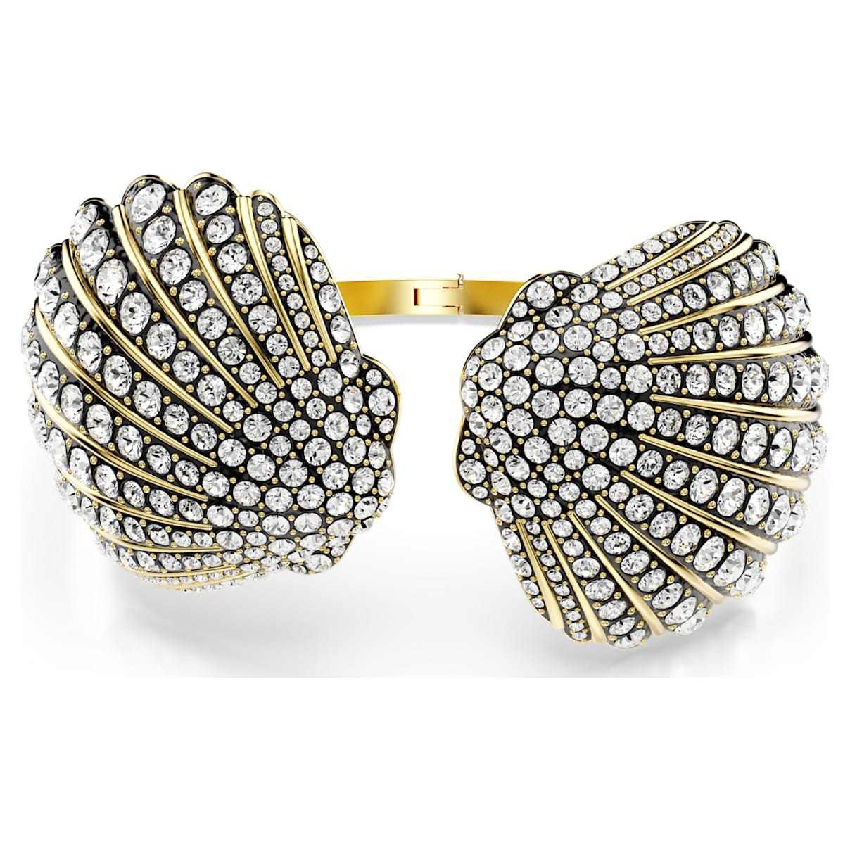IDYLLIA BANGLE SHELL WHITE GOLD TONE PLATED