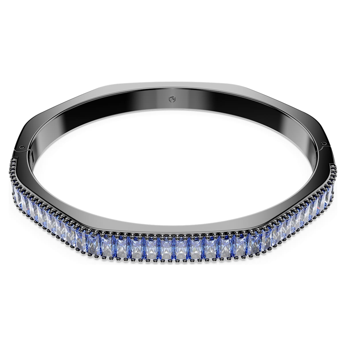 MATRIX BANGLE BAGUETTE CUT OCTAGON SHAPE BLUE RUTHENIUM PLATED