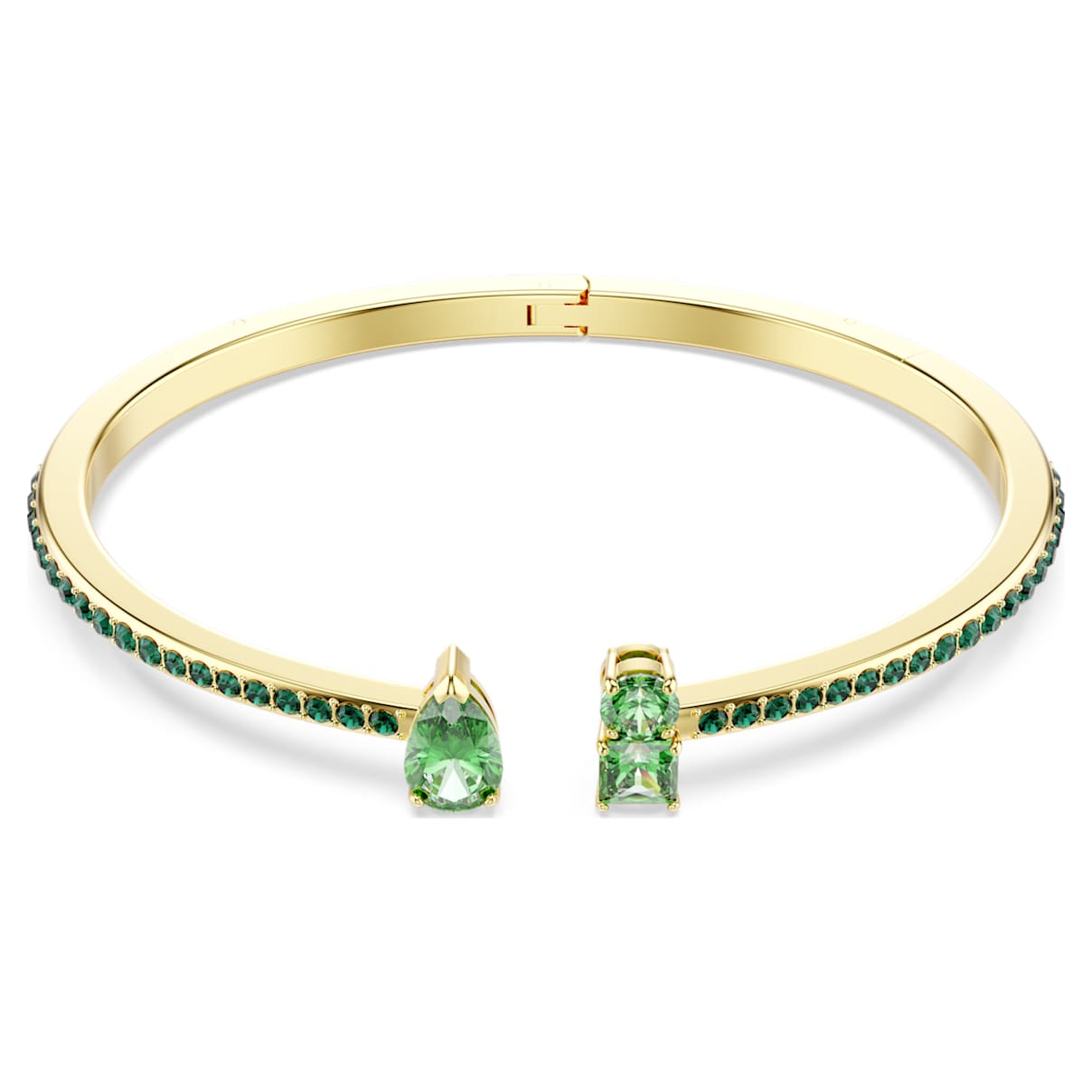 MATRIX CUFF MIXED CUTS GREEN GOLD TONE PLATED