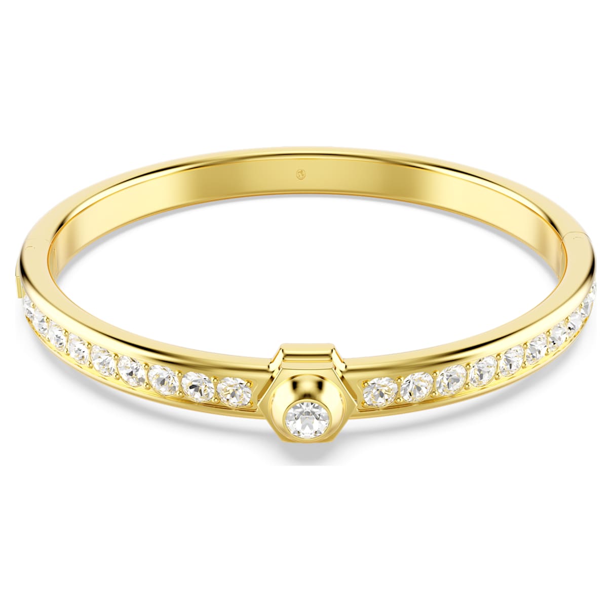 NUMINA BANGLE ROUND CUT WHITE GOLD TONE PLATED
