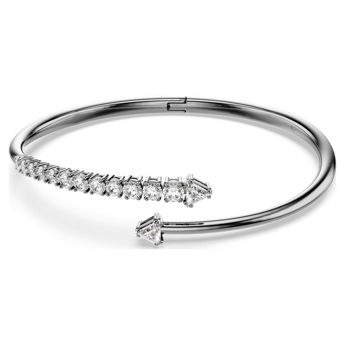 SUBLIMA BANGLE WHITE RUTHENIUM PLATED