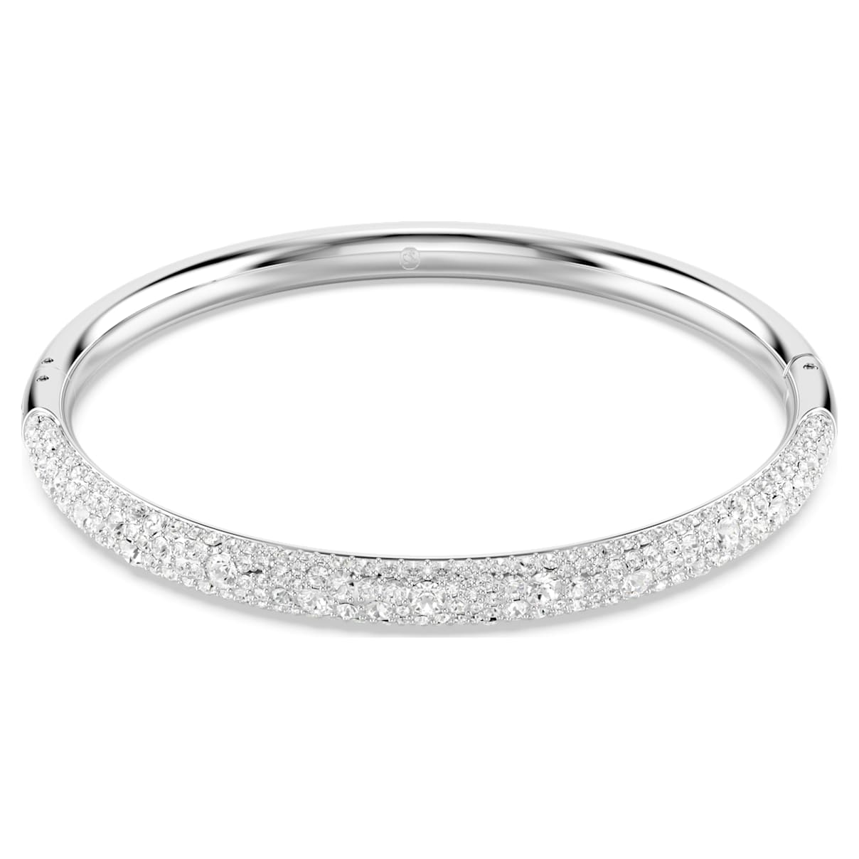 SUBLIMA BANGLE SNOW PAVE WHITE RHODIUM PLATED