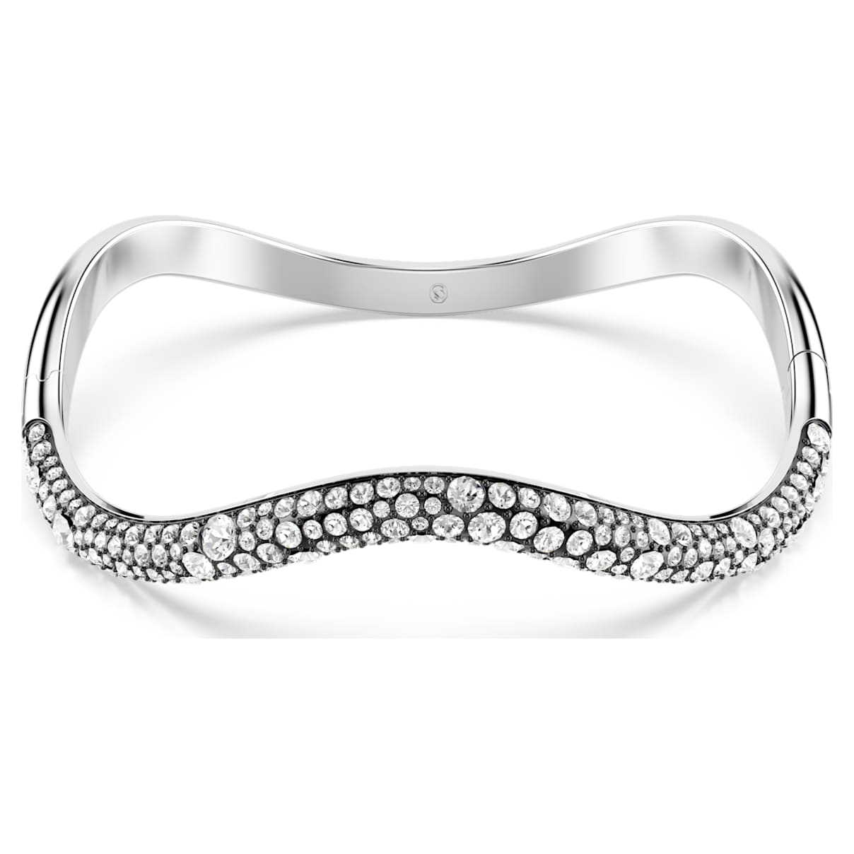 SUBLIMA BANGLE ROUND CUT WHITE RHODIUM PLATED