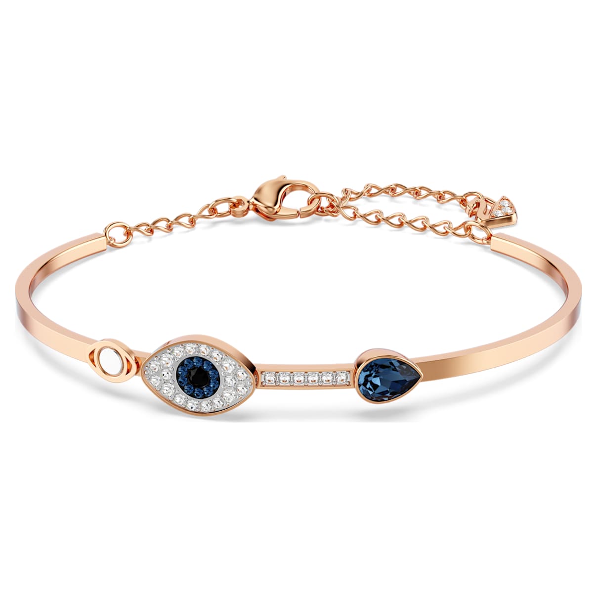 SYMBOLICA BANGLE EVIL EYE BLUE MIXED METAL FINISH