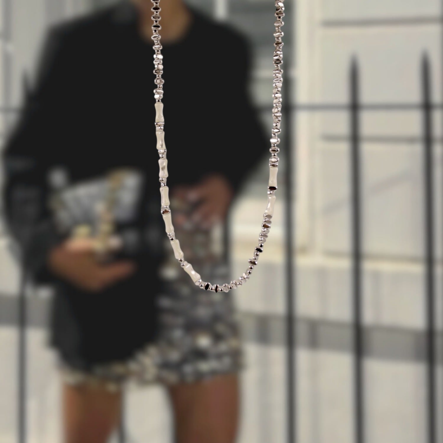 Bridal Mother Of Pearl Chain Necklace