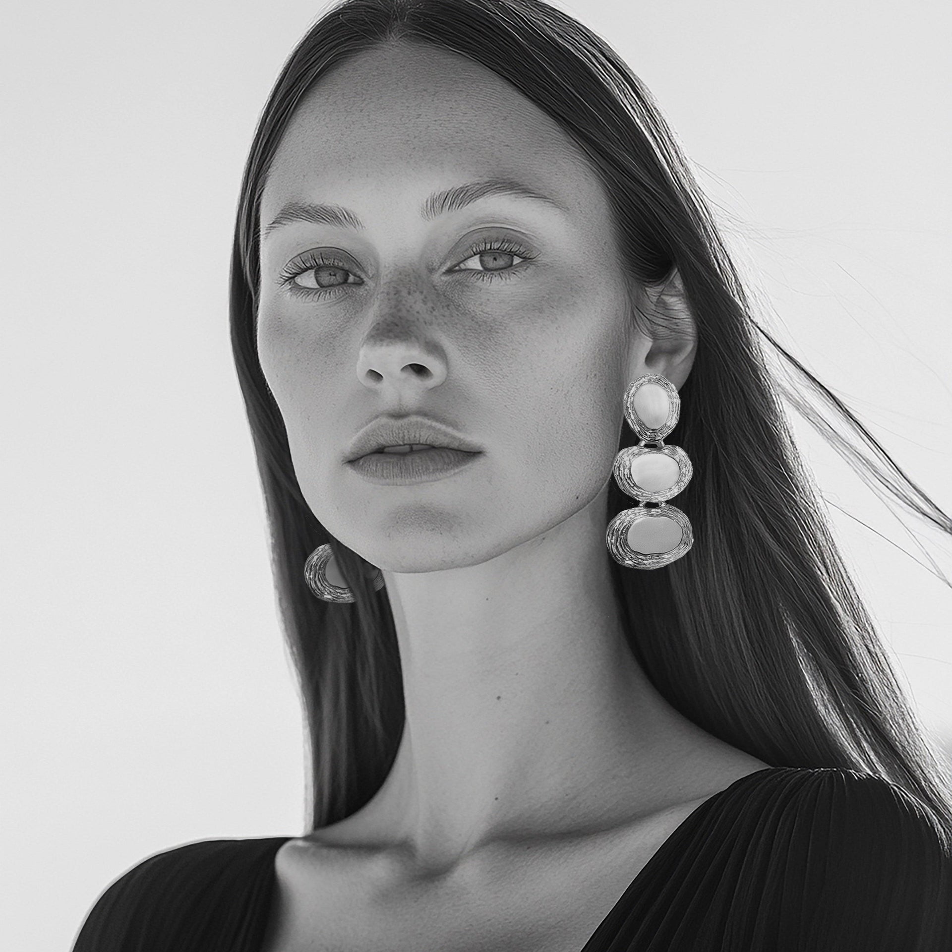 Brine Earrings – Sculptural Recycled Brass Oyster Shell Drops