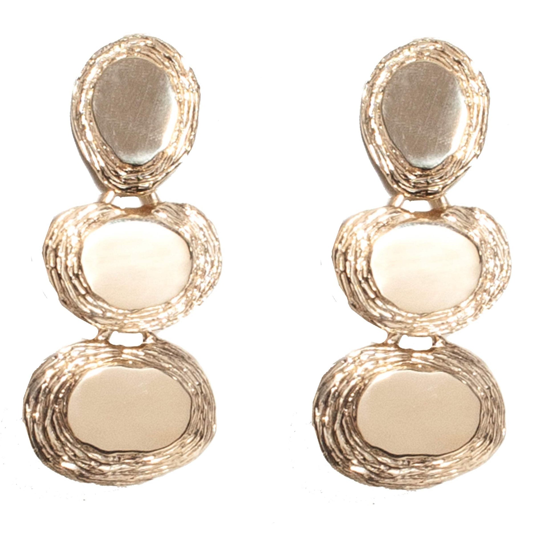 Brine Earrings – Sculptural Recycled Brass Oyster Shell Drops