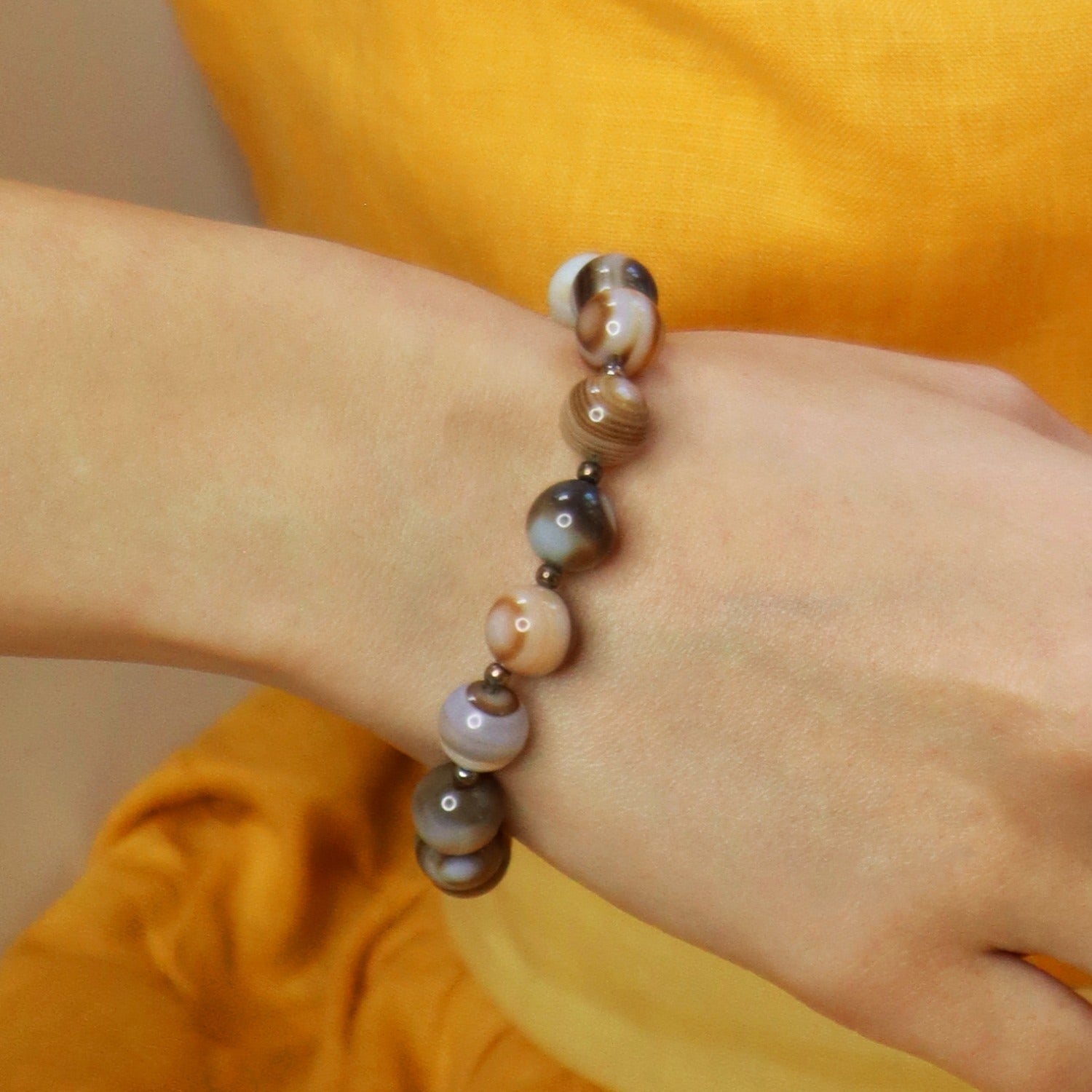 Brown Agate Natural Stone Bracelet