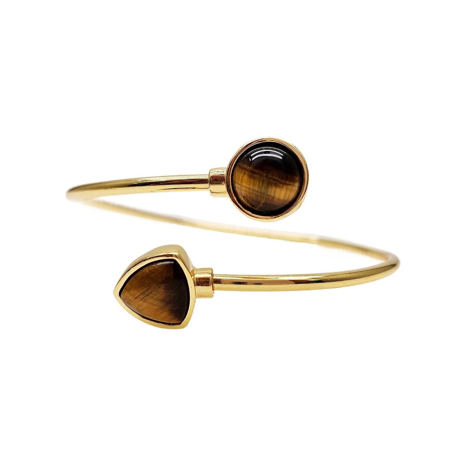Brown Tiger-Eye Stone Bangle